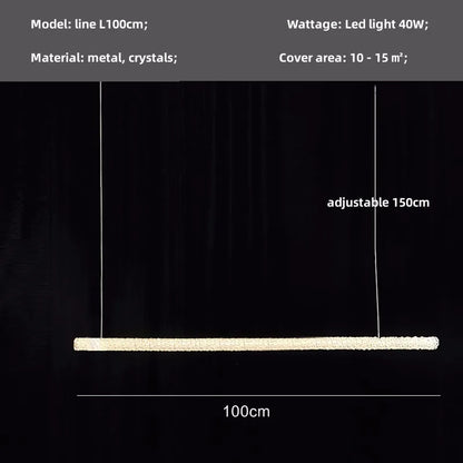 Lámparas colgantes DecorBites™ Crystals: Araña moderna regulable para sala de estar, comedor o dormitorio de lujo.