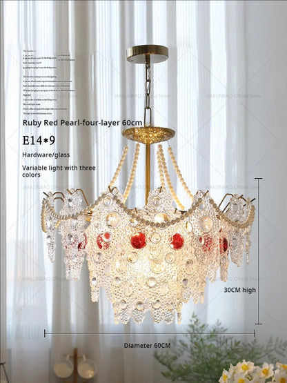 DecorBites™ Crystal Chandelier: Elegant Retro Lighting for Bedroom, Dining, Living Room & Cloakroom