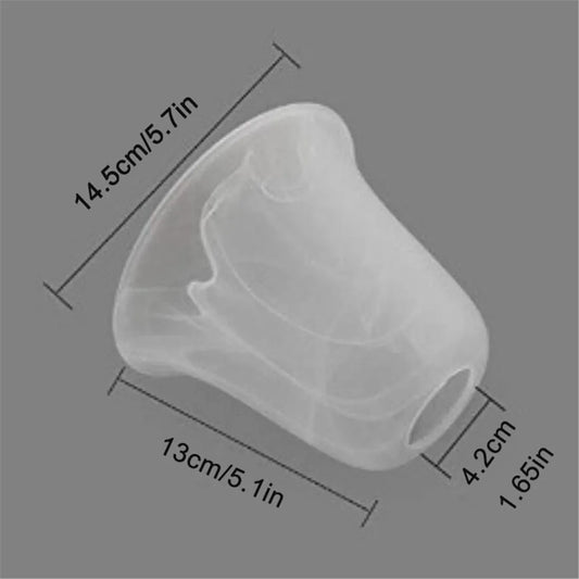 DecorBites™ Alabaster Glass Shade Bell Light Fixture Replacement Cover for Fan Chandelier Sconce