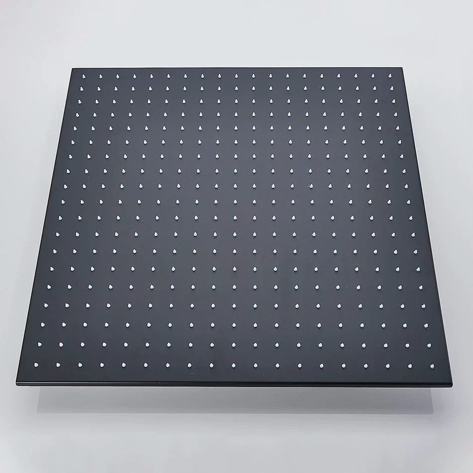 Cabezal de ducha tipo lluvia con luz LED cromada DecorBites™ de 24 pulgadas, montaje en techo, rociador superior y brazo.