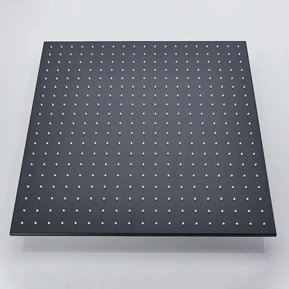 Cabezal de ducha tipo lluvia con luz LED cromada DecorBites™ de 24 pulgadas, montaje en techo, rociador superior y brazo.