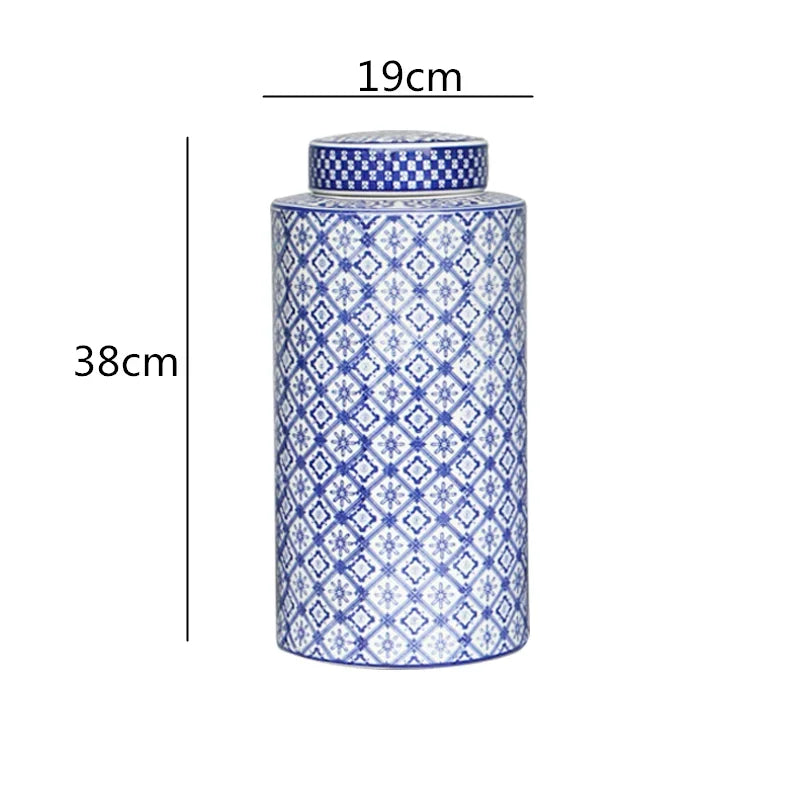 DecorBites™ Chinese Retro Ceramics Golden Vase with Cover for Home Décor and Organization