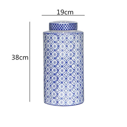 DecorBites™ Chinese Retro Ceramics Golden Vase with Cover for Home Décor and Organization