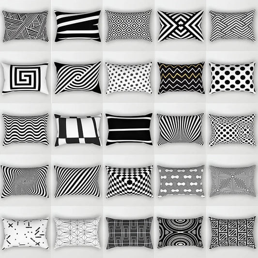 طقم غطاء وسادة للخصر بتصميم هندسي مموج من DecorBites™