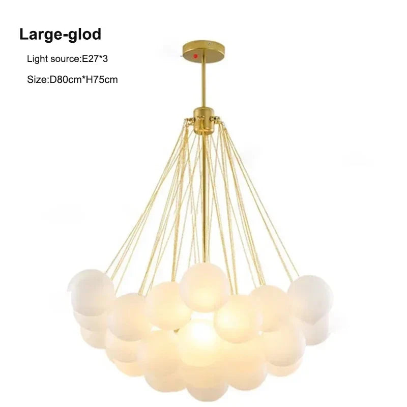 Lámpara colgante LED con forma de bola de cristal DecorBites™ - Lámpara colgante moderna para comedor