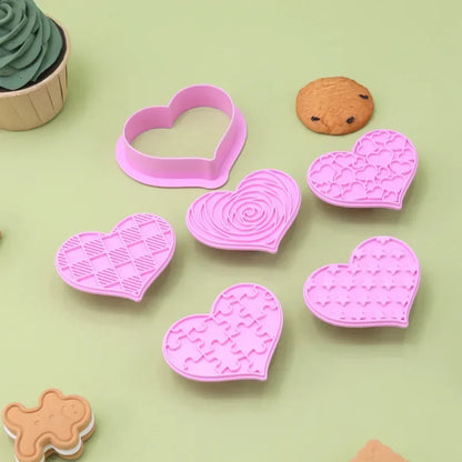 Cortador de galletas en forma de corazón DecorBites™ - Herramientas para decorar pasteles de San Valentín
