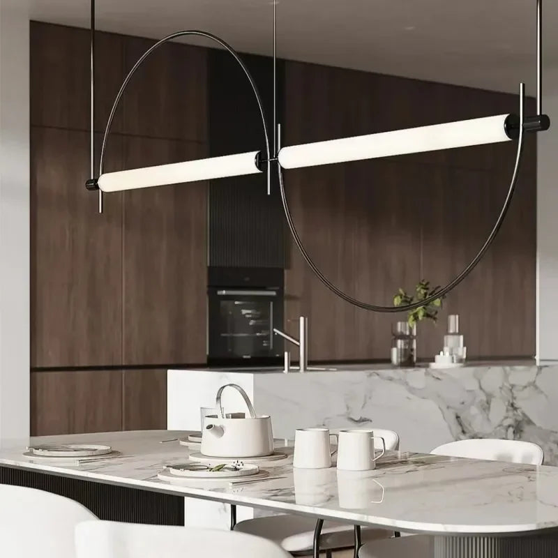 Minimalist Chrome Alloy LED Pendant Light