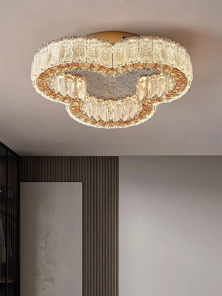 DecorBites™ Crystal Ceiling Lamp: Luxury Postmodern Design for Living Room & Bedroom