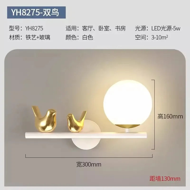 DecorBites™ Bird Wall Lights: Modern LED Nordic Living Room Lighting