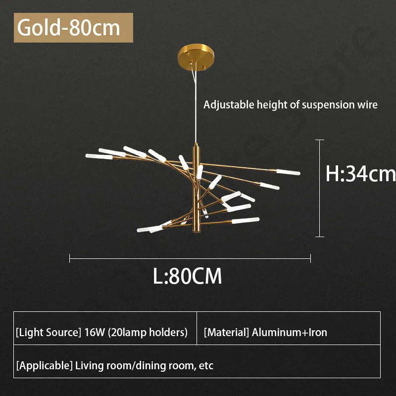 Luz colgante de techo LED Fireworks™ Decorbites - Decoración de habitación moderna de lujo regulable
