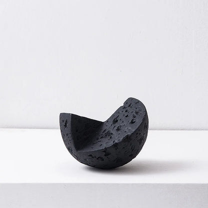 ديكور بايتس™ - زينة سيراميكية هندسية كروية على شكل قمر - إكسسوار ديكور منزلي