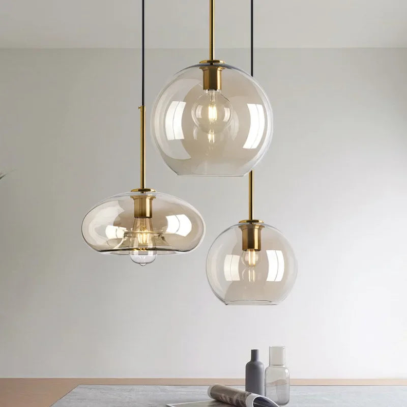 Decorbites™ Lámpara colgante de vidrio LED retro industrial para cocina y restaurante
