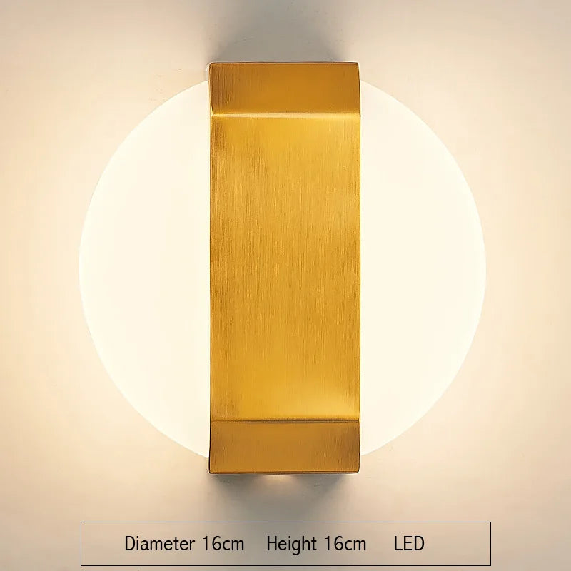 DecorBites™ Crystal Wall Lamp: Elegant Golden LED Sconce for Bedroom, Living Room & Bathroom