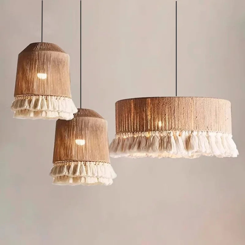 Hemp Rope Pendant Light Nordic D60cm Design