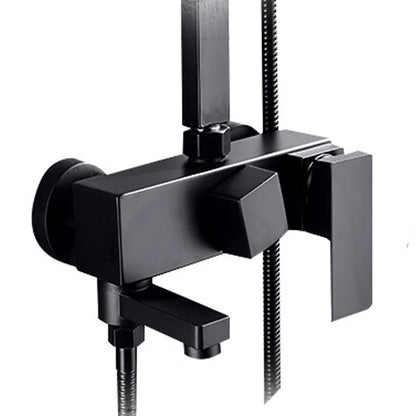 DecorBites™ Black Chrome Bathroom Mixer Tub Control Valve Wall Mount Shower Faucet