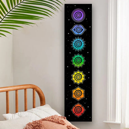 Decobites Rainbow Chakras Tapestry for Meditation and Yoga Home Decor