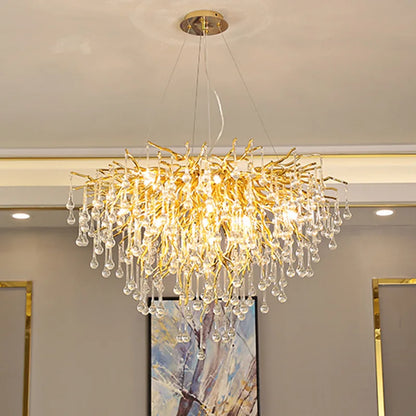 DecorBites™ Crystal Chandelier: Luxury Living Decor Lighting Fixture