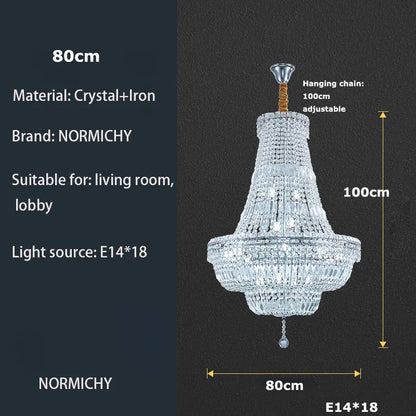 DecorBites™ Gold/Chrome K9 Crystal Chandelier for Elegant Home Décor