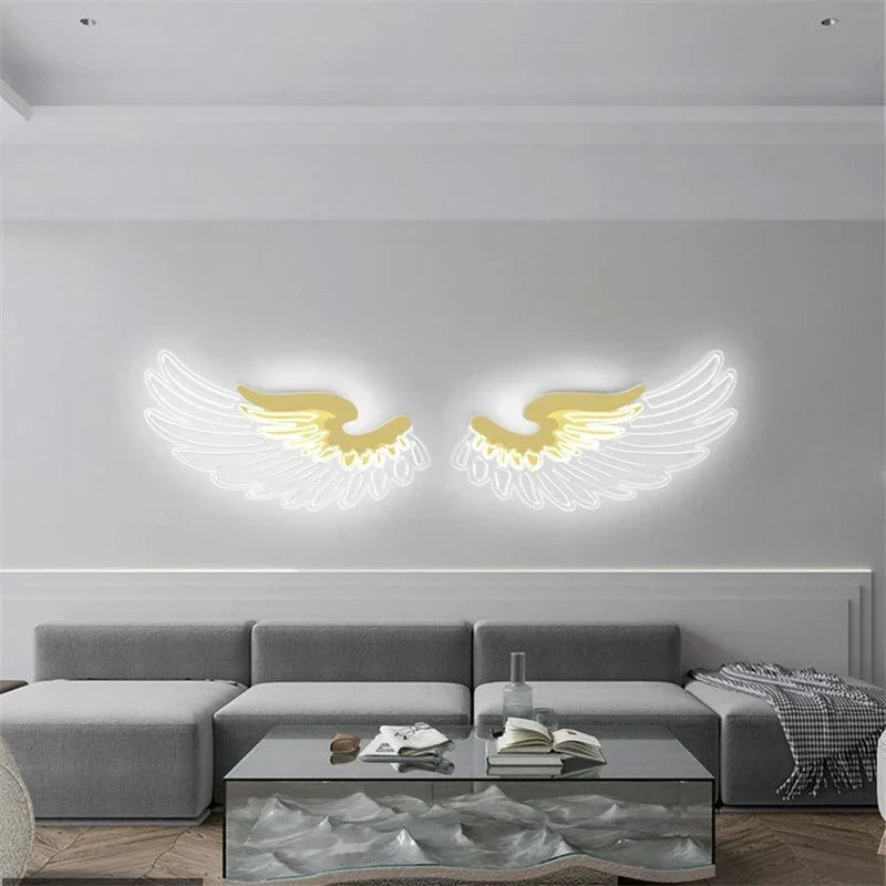 مصباح حائط LED RGB من DecorBites™ Angel Wings لغرفة المعيشة وغرفة النوم والمطعم والبار