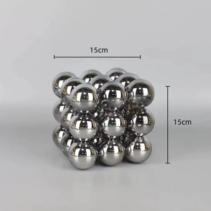 ديكور بايتس™ - مكعبات كرات زجاجية بلورية هندسية لتزيين المنزل