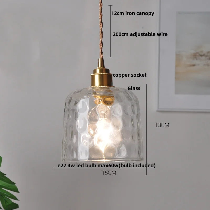 DecorBites™ Glass LED Pendant Lamp: Nordic Modern Design, Adjustable Hanging Light Fixture