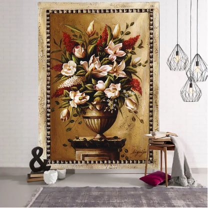 Bohemian Floral Tapestry Wall Hanging for Aesthetic Room Decor by Decobites