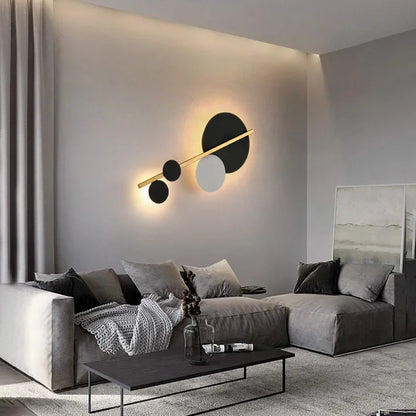 DecorBites™ LED Wall Lamp Modern Nordic Minimalist Black White Bedroom Living Room