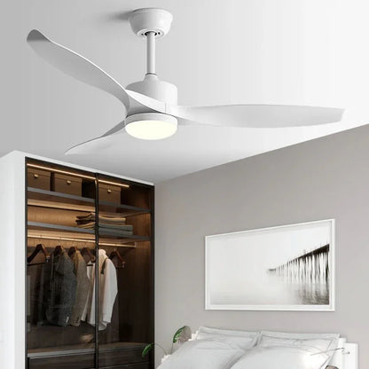 مروحة سقف DecorBites™ مقاس 52 بوصة سوداء مزودة بجهاز تحكم عن بعد لغرفة المعيشة والمطعم والمنزل