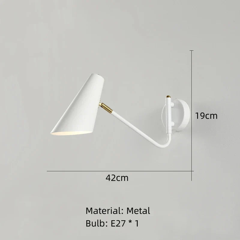 DecorBites™ LED Rotatable Wall Lamp Gold Black White Metal Sconce E27 Bulb
