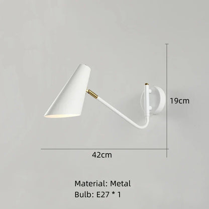 DecorBites™ LED Rotatable Wall Lamp Gold Black White Metal Sconce E27 Bulb
