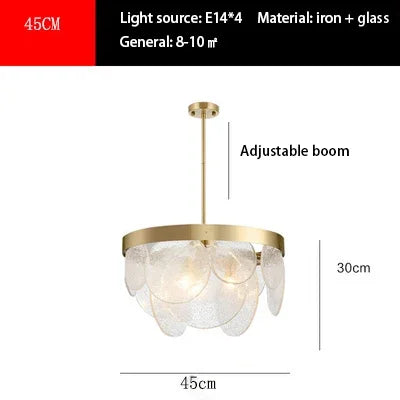 DecorBites™ LED Bubble Glass Ceiling Chandelier Light Fixture for Dining Kitchen Bedroom