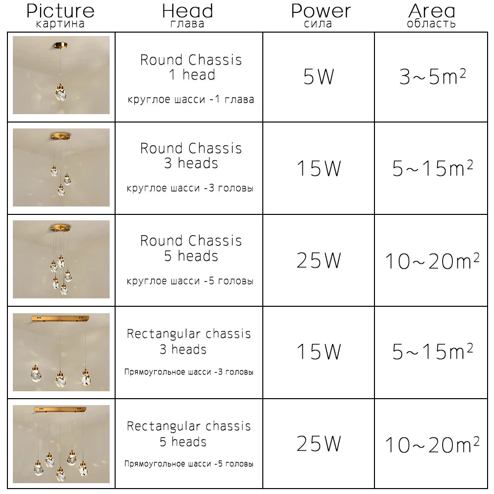 Lámparas de techo colgantes DecorBites™ K9 Crystal: Lámparas de techo colgantes de alambre dorado para dormitorio, balcón o bar.
