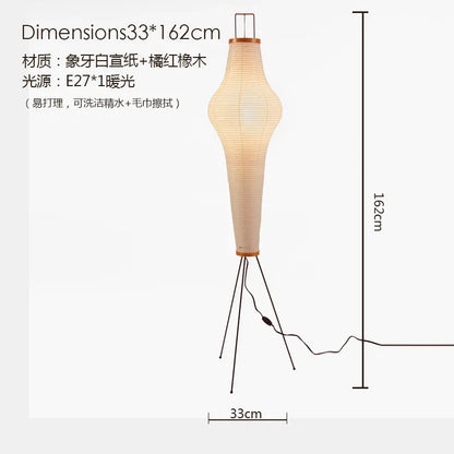 DecorBites™ Akari Noguchi Wabi-sabi LED Floor Lamp for Living Room Decor