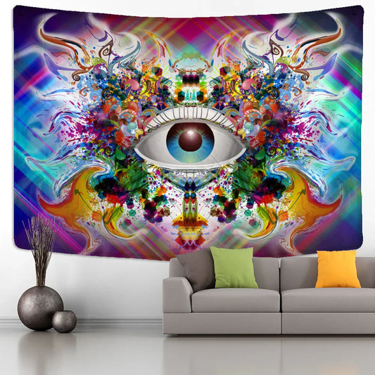 Psychedelic Eye Tapestry Wall Hanging for Aesthetics Room Decor by Decobites