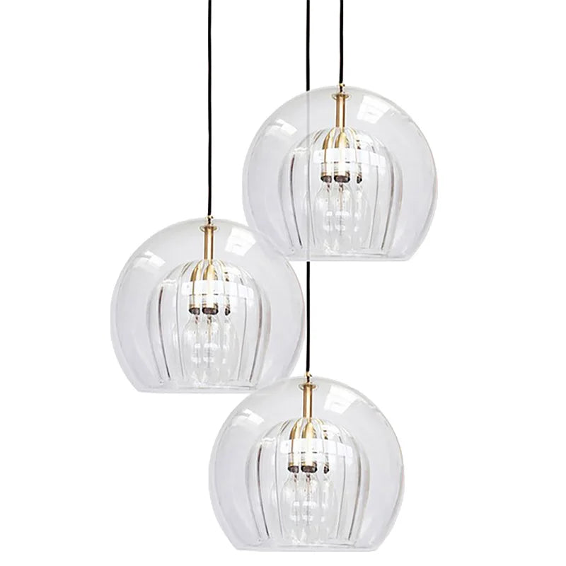 Lámpara colgante de bola de vidrio dorado Decorbites™ para la decoración del comedor y el dormitorio