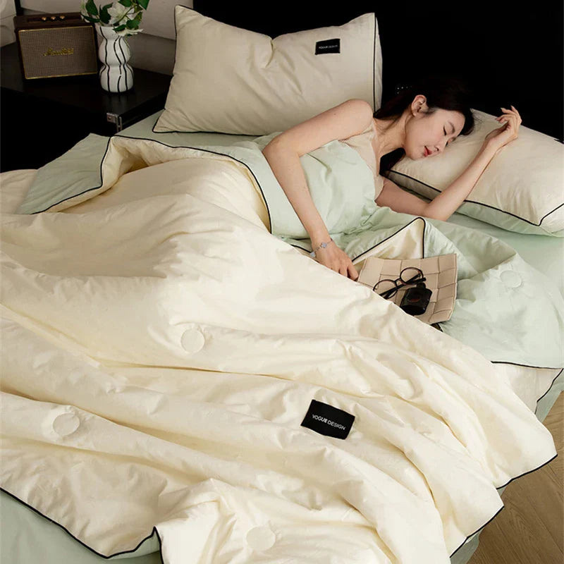 DecorBites™ Ice Cream Cool Feel Light Summer Quilt - Skin-Friendly & Breathable