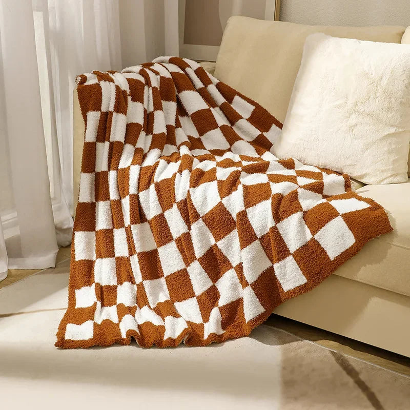 DecorBites™ Knit Checkerboard Blanket