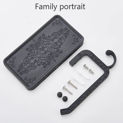 DecorBites™ Aluminum Toilet Paper Holder with Phone Rack and Hook