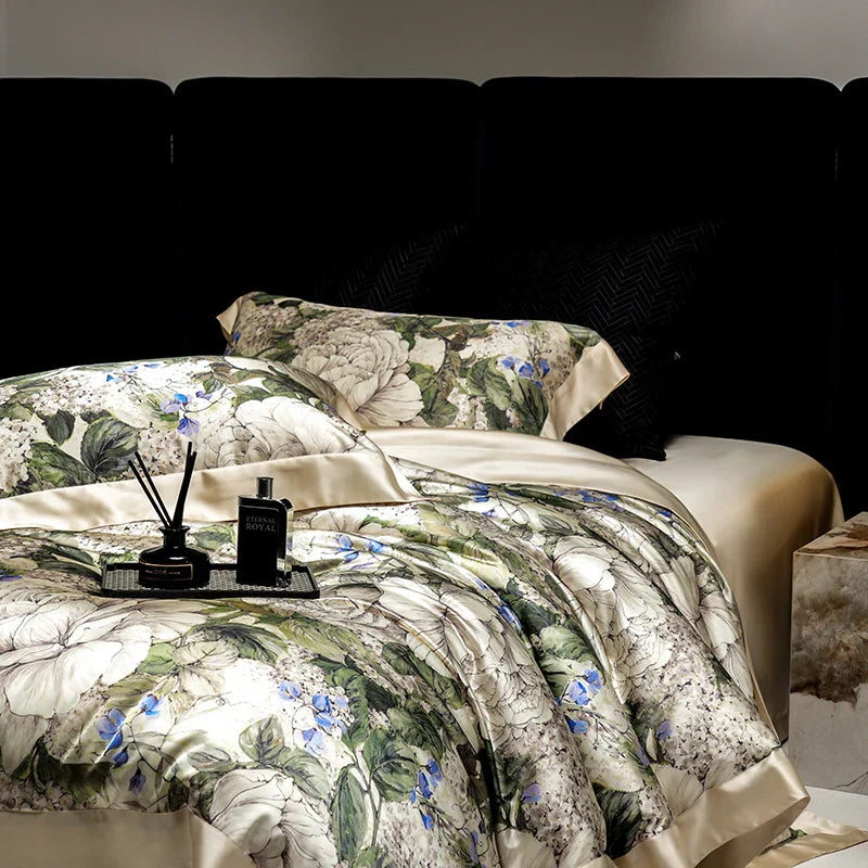 Decobites Silk Modal Digital Printing Bedding Set for Luxurious Comfort