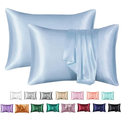 Decobites Silky Smooth King Size Satin Pillowcases Luxury Soft Skin-friendly Solid Color