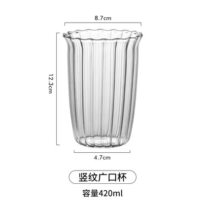 DecorBites™ Glass Coffee Mug Set for Tea, Beer, Juice - Heat-Resistant Transparent Cups