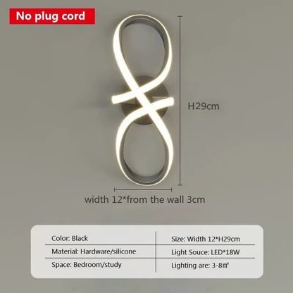 Aplique de pared LED Nordic Gold Decorbites™ para dormitorio, entrada minimalista y pasillo