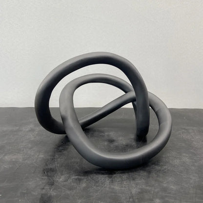 DecorBites™ Gold Ring Knot Geometric Resin Ornaments Handmade Art Decor Figurines