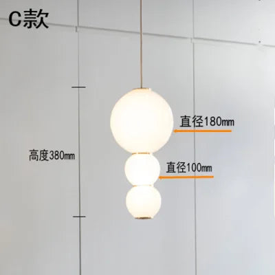 DecorBites™ LED Spiral Ball Pendant: Modern Nordic Art Decor Lighting for Bedroom/Kitchen/Dining Room