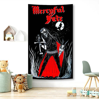 Decobites Tapestry Mercyfuls Fate Poster for Bar Club Garage Room Decor