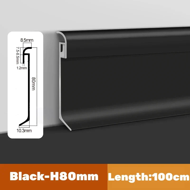 DecorBites™ LED Skirting Line Aluminum Profiles Baseboard Corner Wall Decor - Stair Bar Strip Light