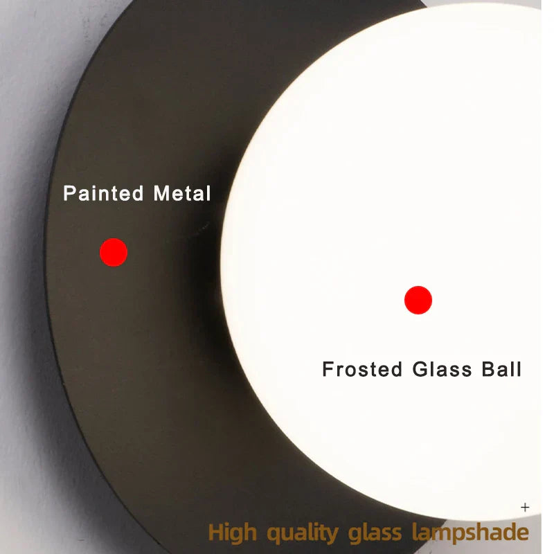 DecorBites™ LED Glass Ball Wall Light: Modern Indoor LED Sconce for Home Interior Lighting