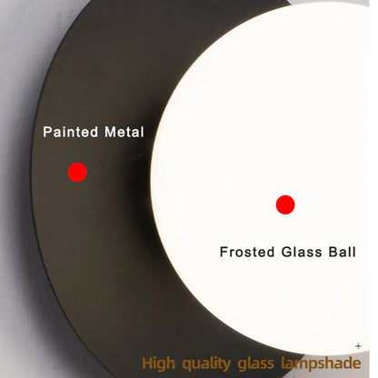 DecorBites™ LED Glass Ball Wall Light: Modern Indoor LED Sconce for Home Interior Lighting
