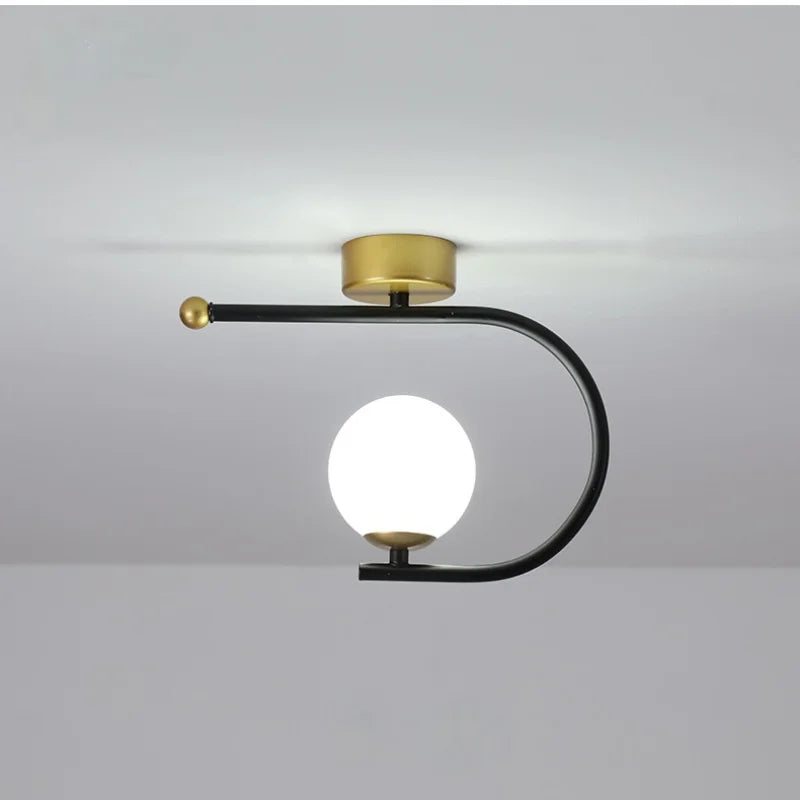 Decorbites™ Gold-Glas-LED-Deckenleuchte Einfache Heimdekoration für Wohnzimmer und Schlafzimmer