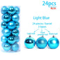 24/36pcs Christmas Balls Decoration Christmas Pine Tree Ornament Red Navy Blue Ball Ornament Xmas Hanging Tree Pendants Navidad